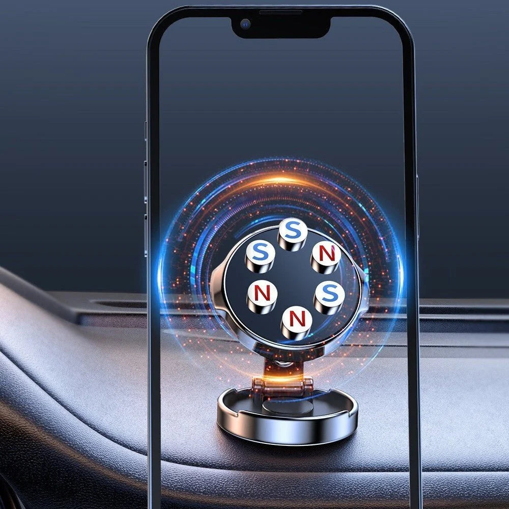 Strong Magnetic Car Phone Holder – Rotating &amp; Adjustable Mount